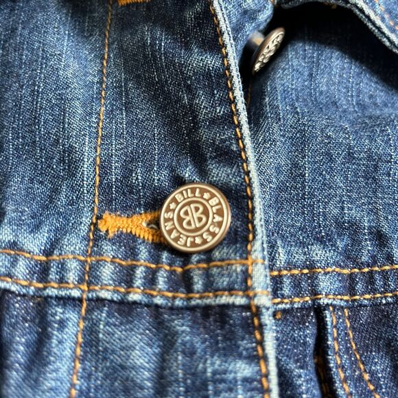 Vintage 90s denim button-down jacket by Bill Blass Petites, size petite small - Picture 4 of 10